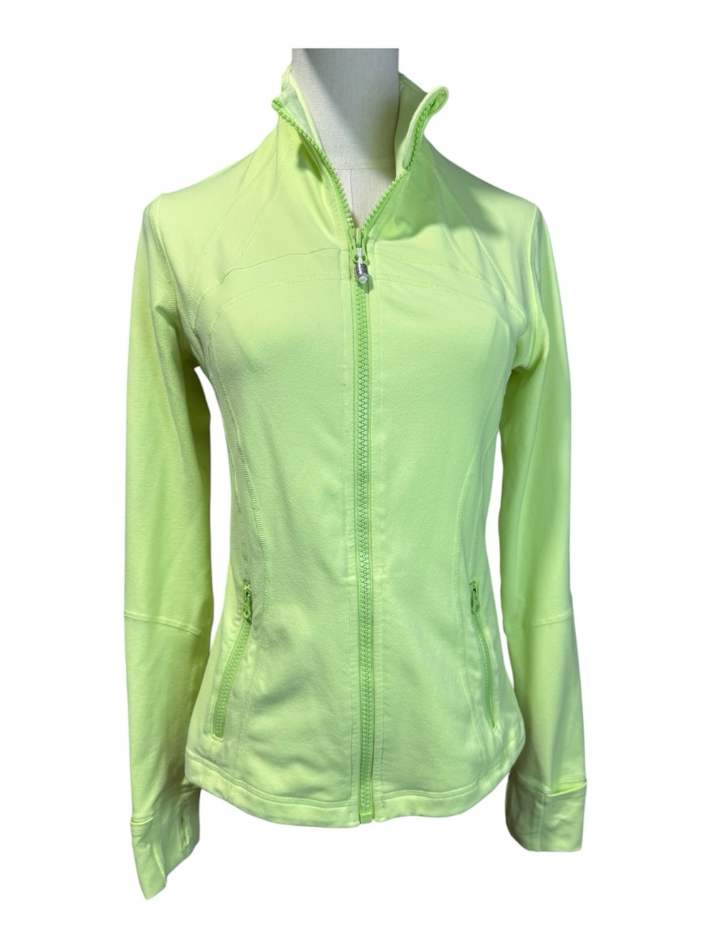 Lululemon Define Jacket Luon Full Zip Thumbholes Neon Chartreuse Lime Green 8